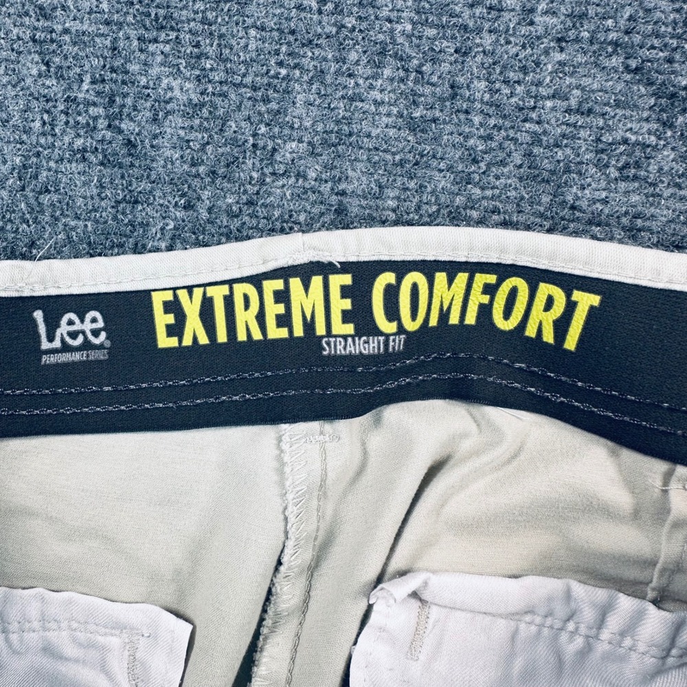 Lee Extreme Comfort Straight Fit Pants Men's 34x30 Khaki Tan Performance Chino - Picture 6 of 10